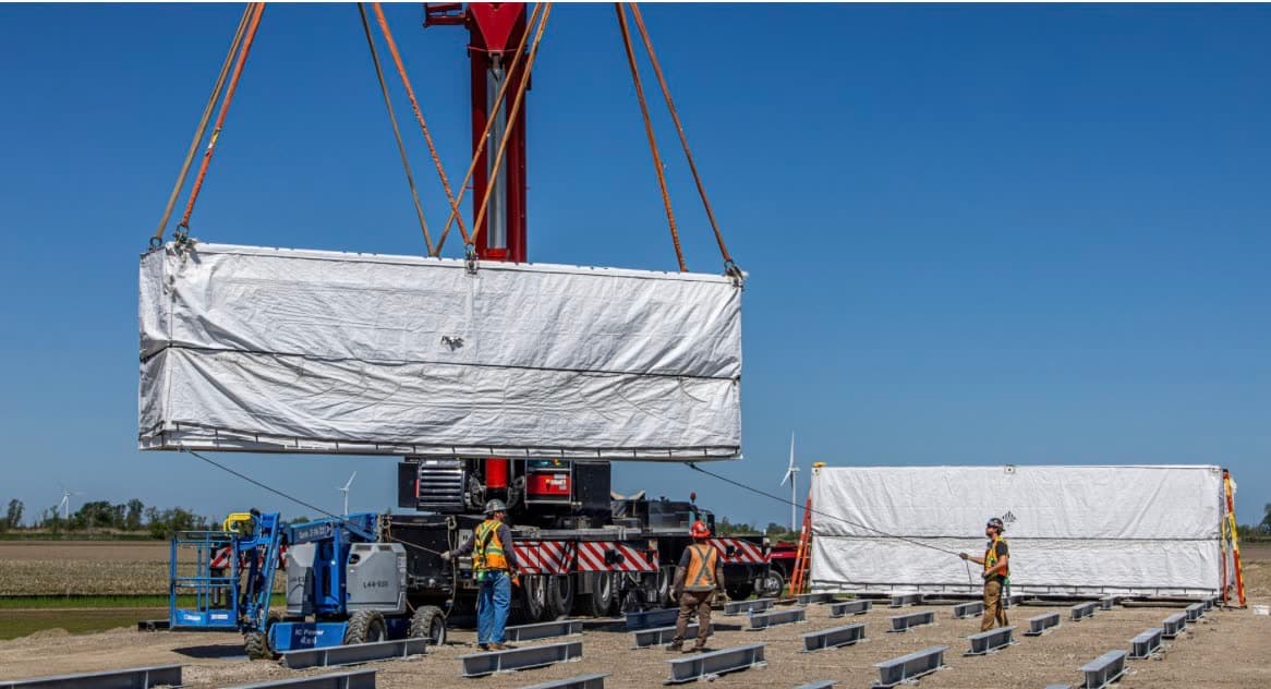 Modules set in sequence as deliveries land