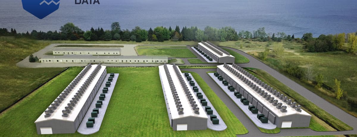 Data center campus on the Lake Ontario shoreline